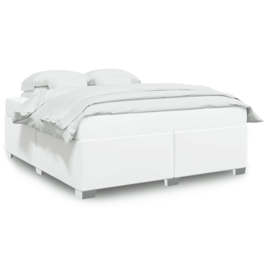Bedframe kunstleer wit 200x200 cm