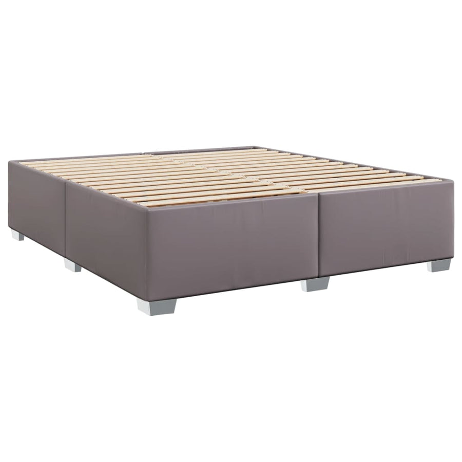Bedframe kunstleer grijs 200x200 cm