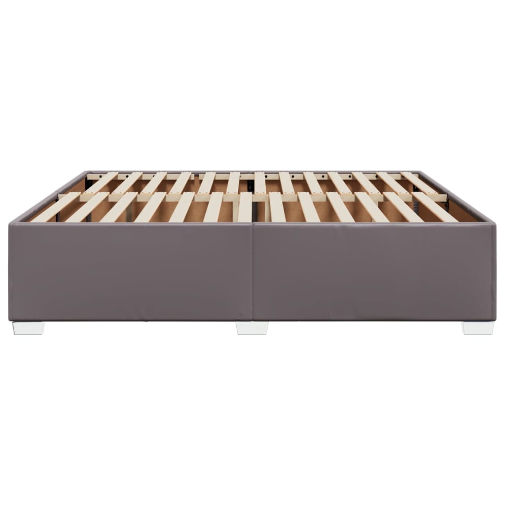 Bedframe kunstleer grijs 200x200 cm