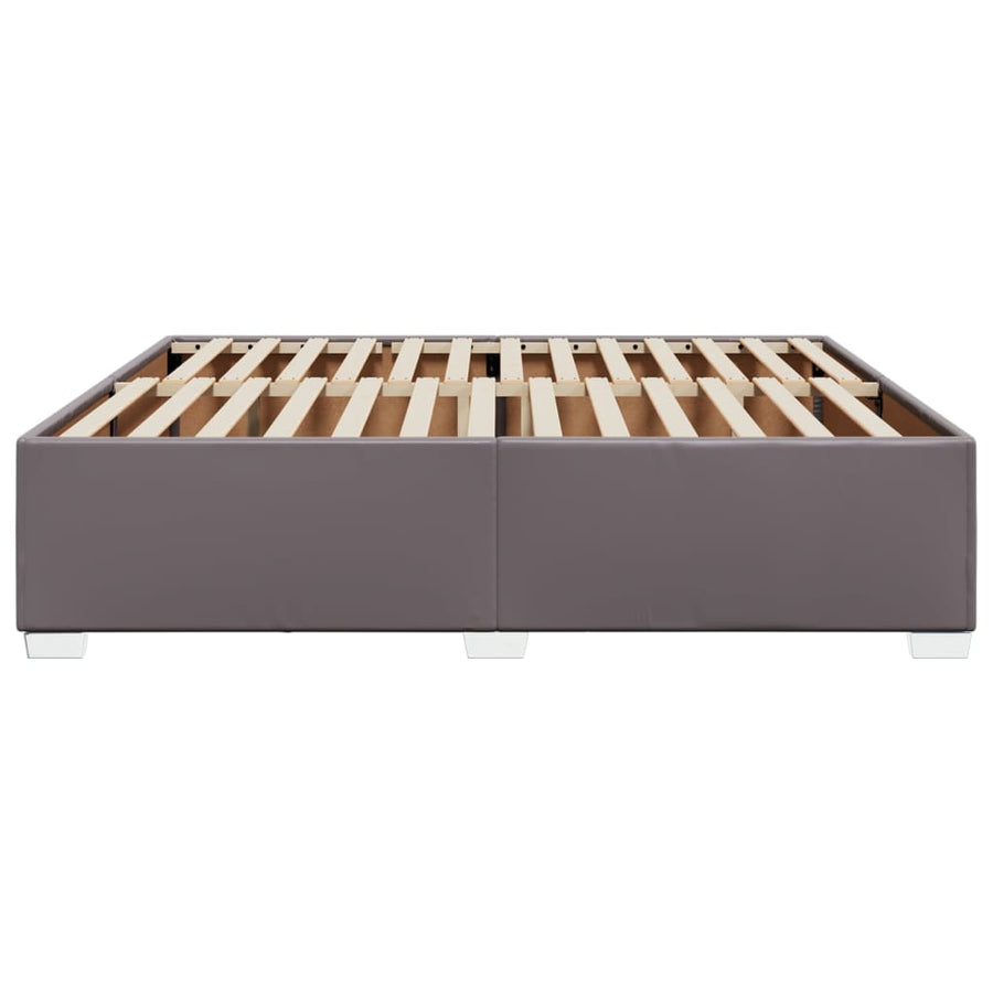 Bedframe kunstleer grijs 200x200 cm
