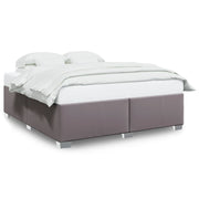 Bedframe kunstleer grijs 200x200 cm
