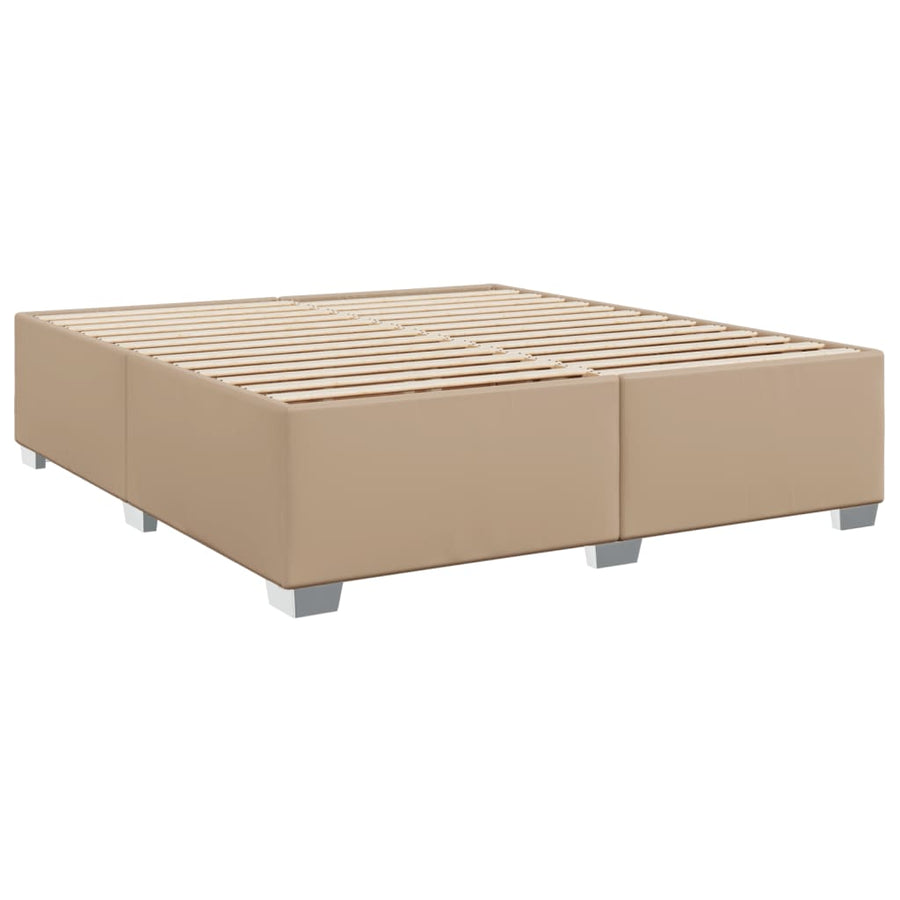 Bedframe kunstleer cappuccinokleurig 200x200 cm