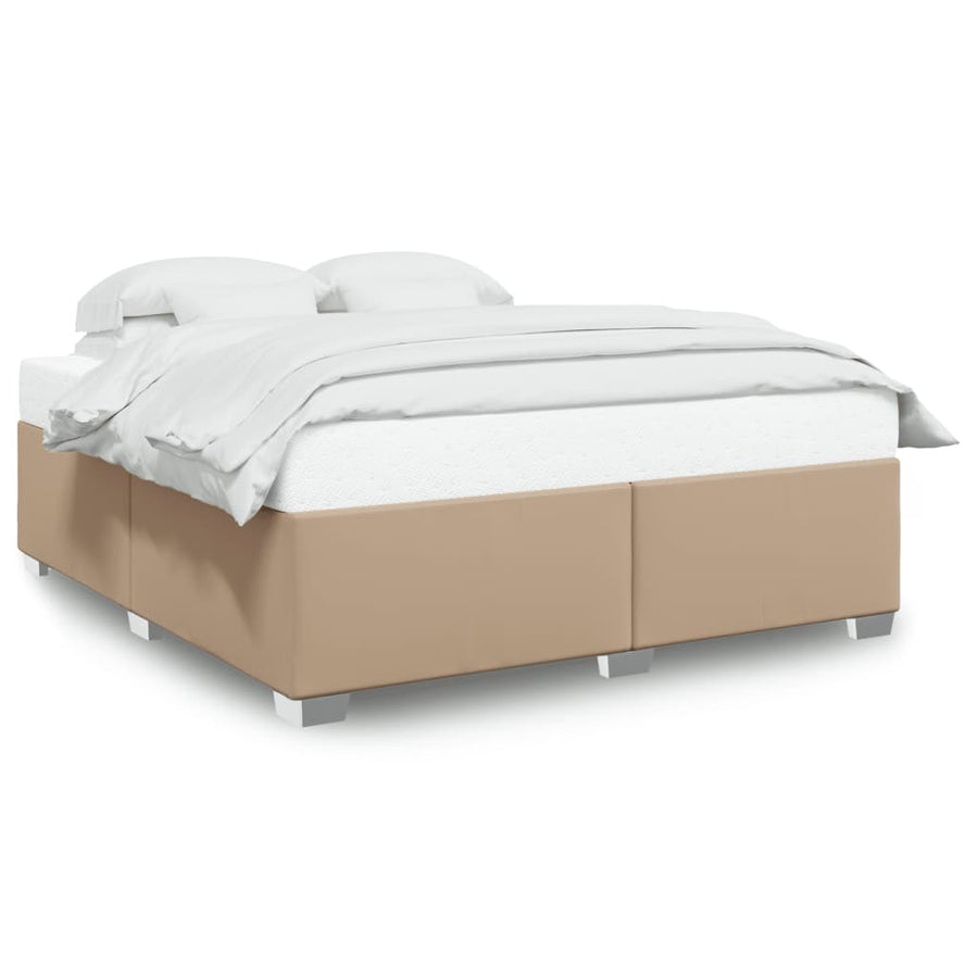 Bedframe kunstleer cappuccinokleurig 200x200 cm