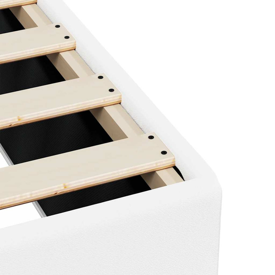 Bedframe zonder matras Wit Volledig Kunstleer