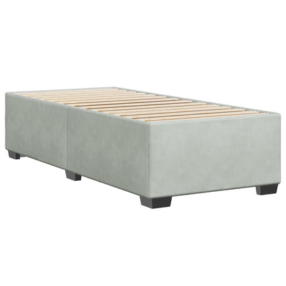 Bedframe fluweel lichtgrijs 80x200 cm