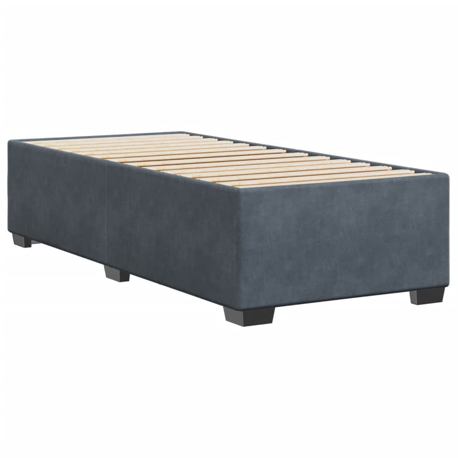 Bedframe fluweel donkergrijs 80x200 cm