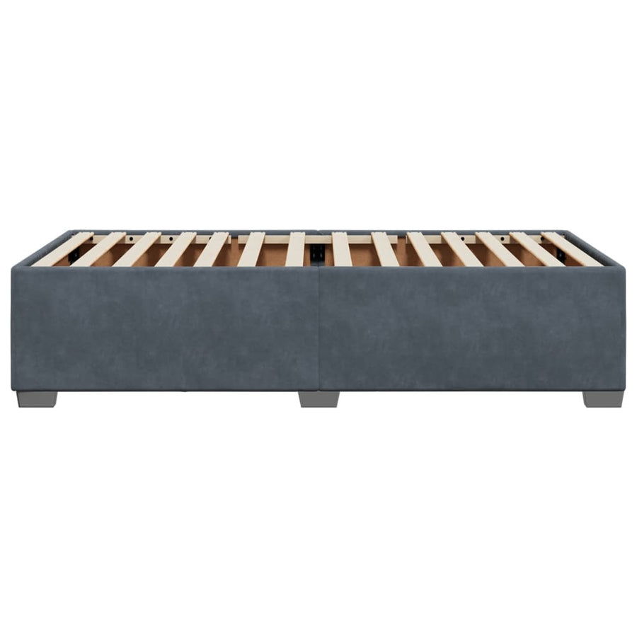 Bedframe fluweel donkergrijs 80x200 cm