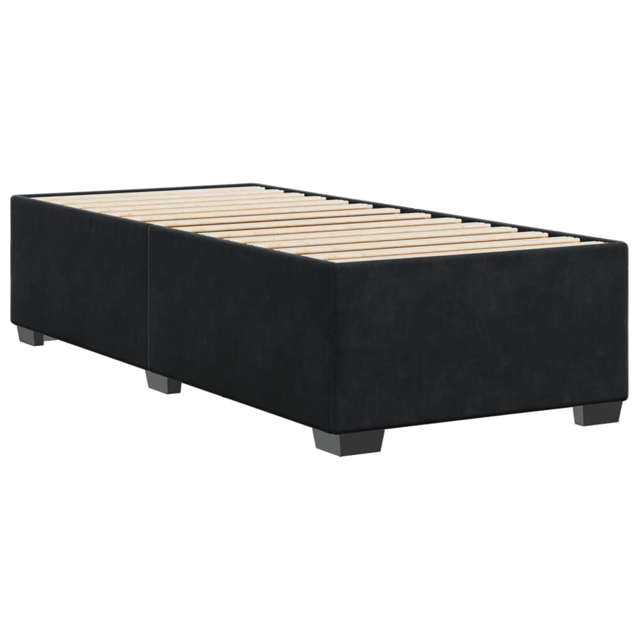 Bedframe fluweel zwart 80x200 cm
