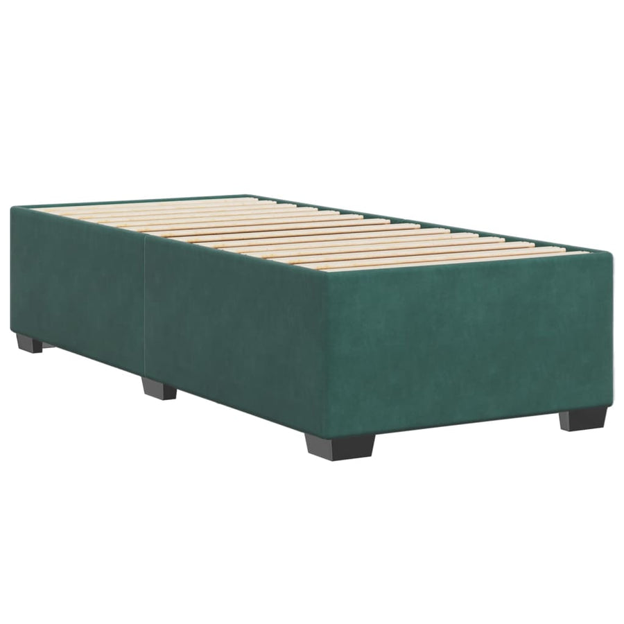 Bedframe fluweel donkergroen 80x200 cm