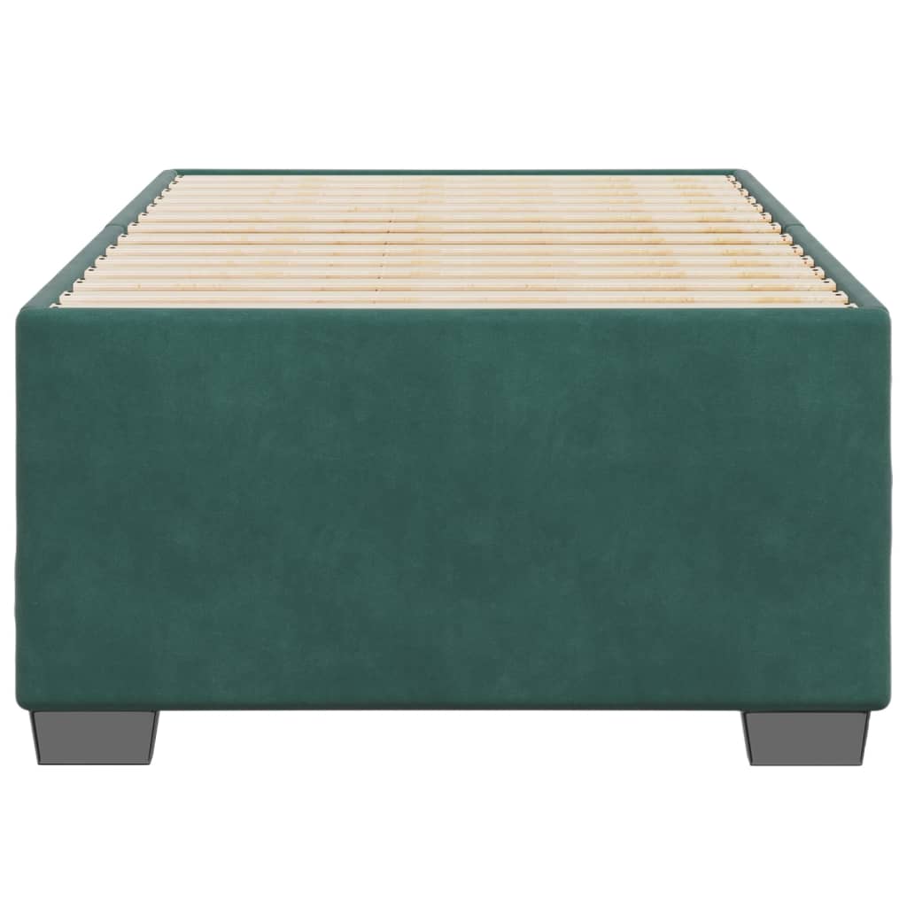 Bedframe fluweel donkergroen 80x200 cm