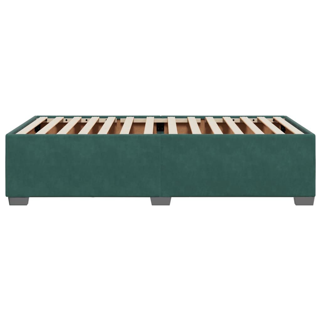 Bedframe fluweel donkergroen 80x200 cm