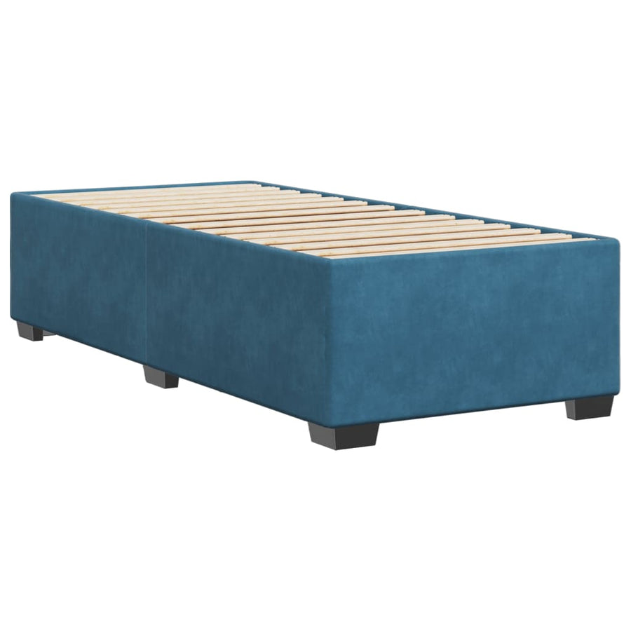 Bedframe fluweel blauw 80x200 cm