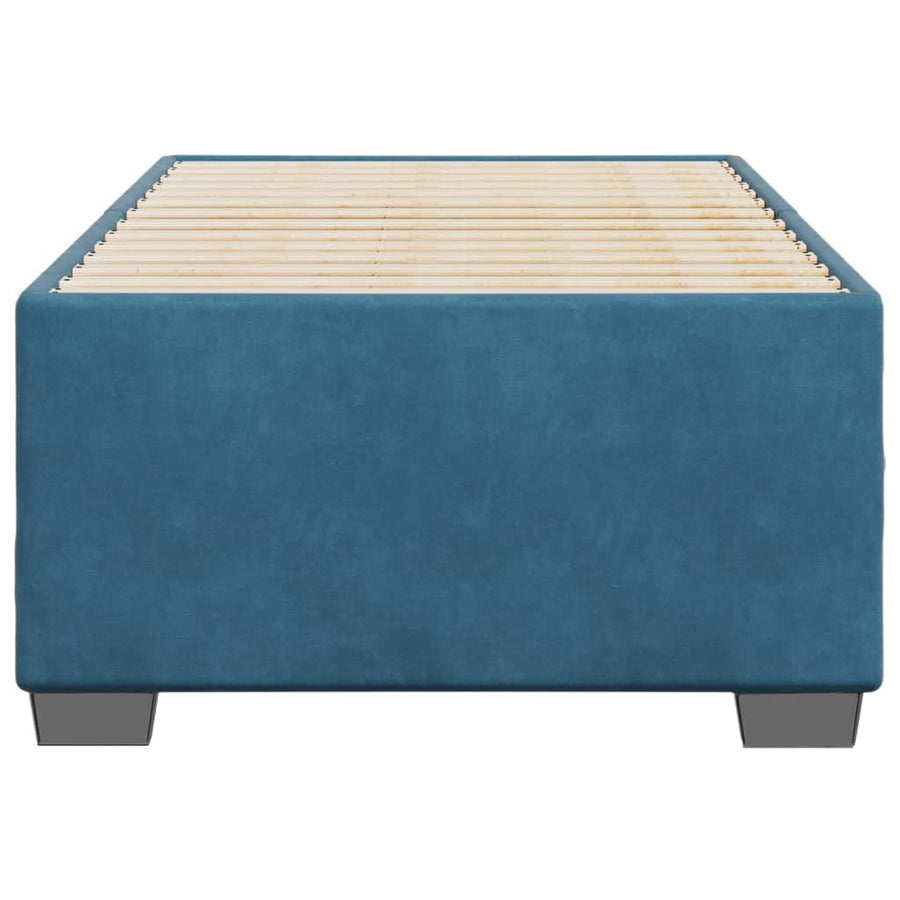 Bedframe fluweel blauw 80x200 cm