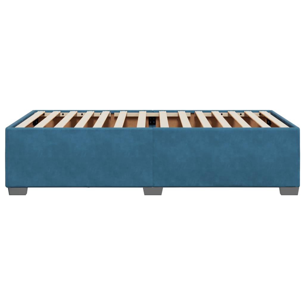 Bedframe fluweel blauw 80x200 cm