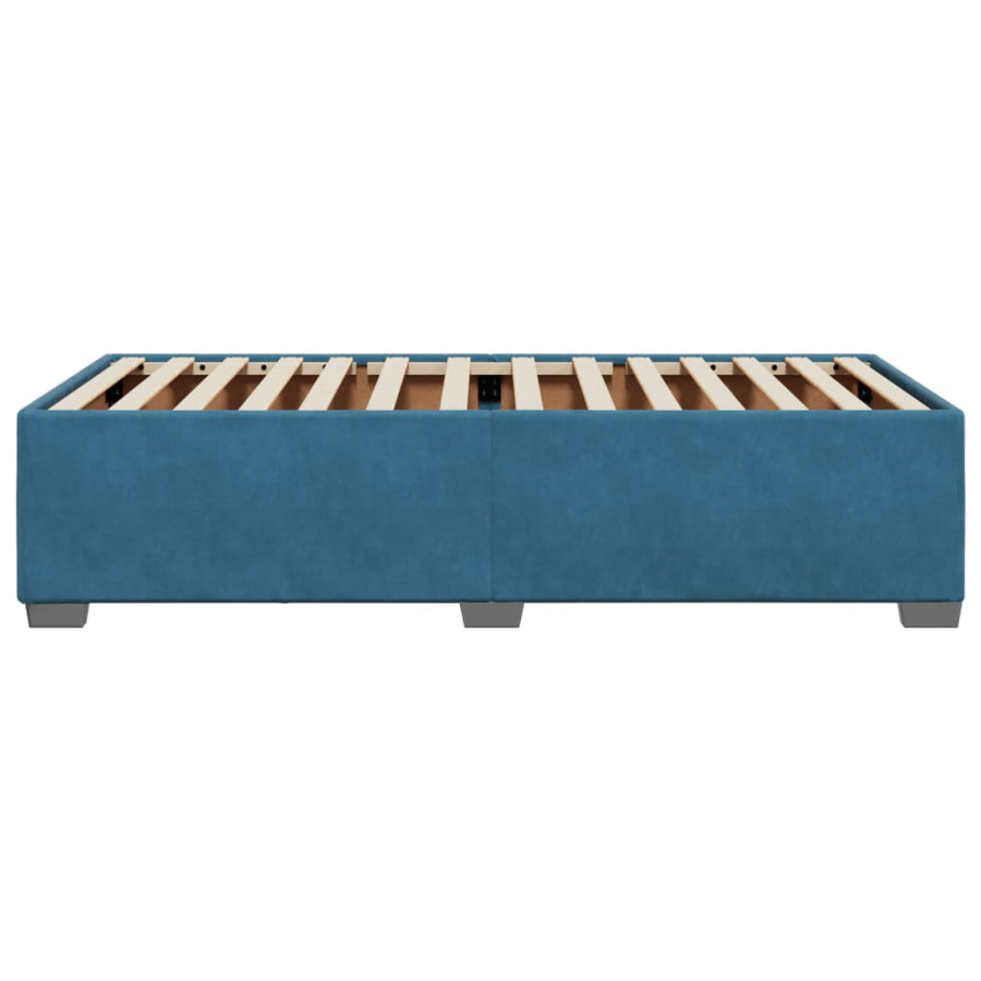 Bedframe fluweel blauw 80x200 cm