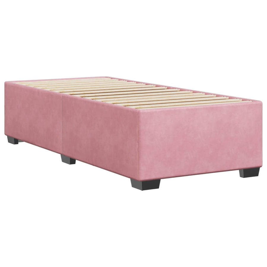 Bedframe fluweel roze 80x200 cm