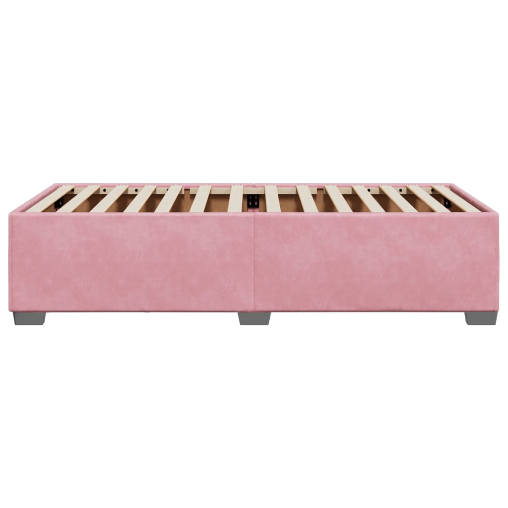 Bedframe fluweel roze 80x200 cm