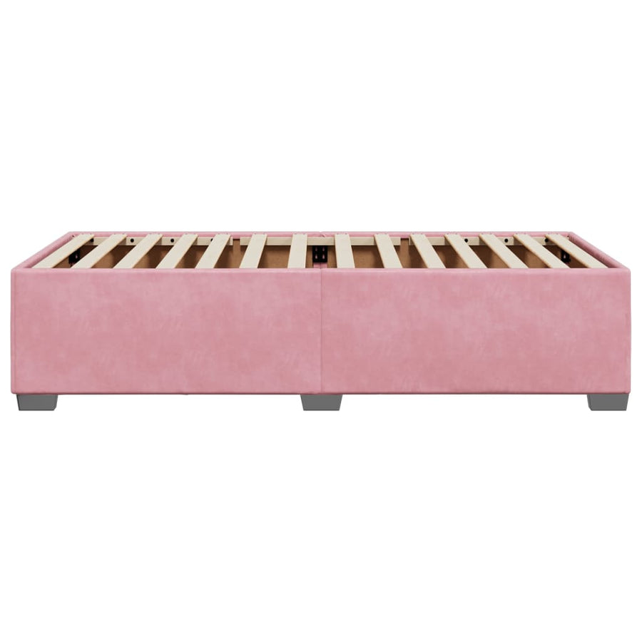 Bedframe fluweel roze 80x200 cm