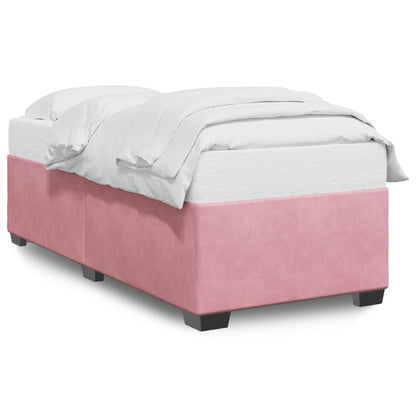 Bedframe fluweel roze 80x200 cm