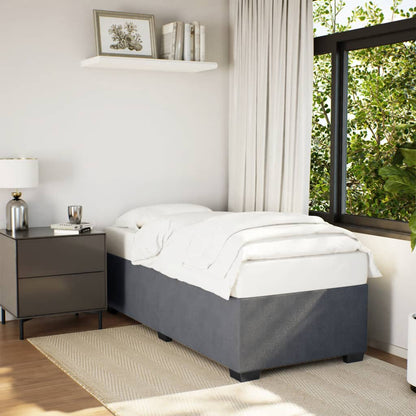 Bedframe fluweel donkergrijs 90x190 cm