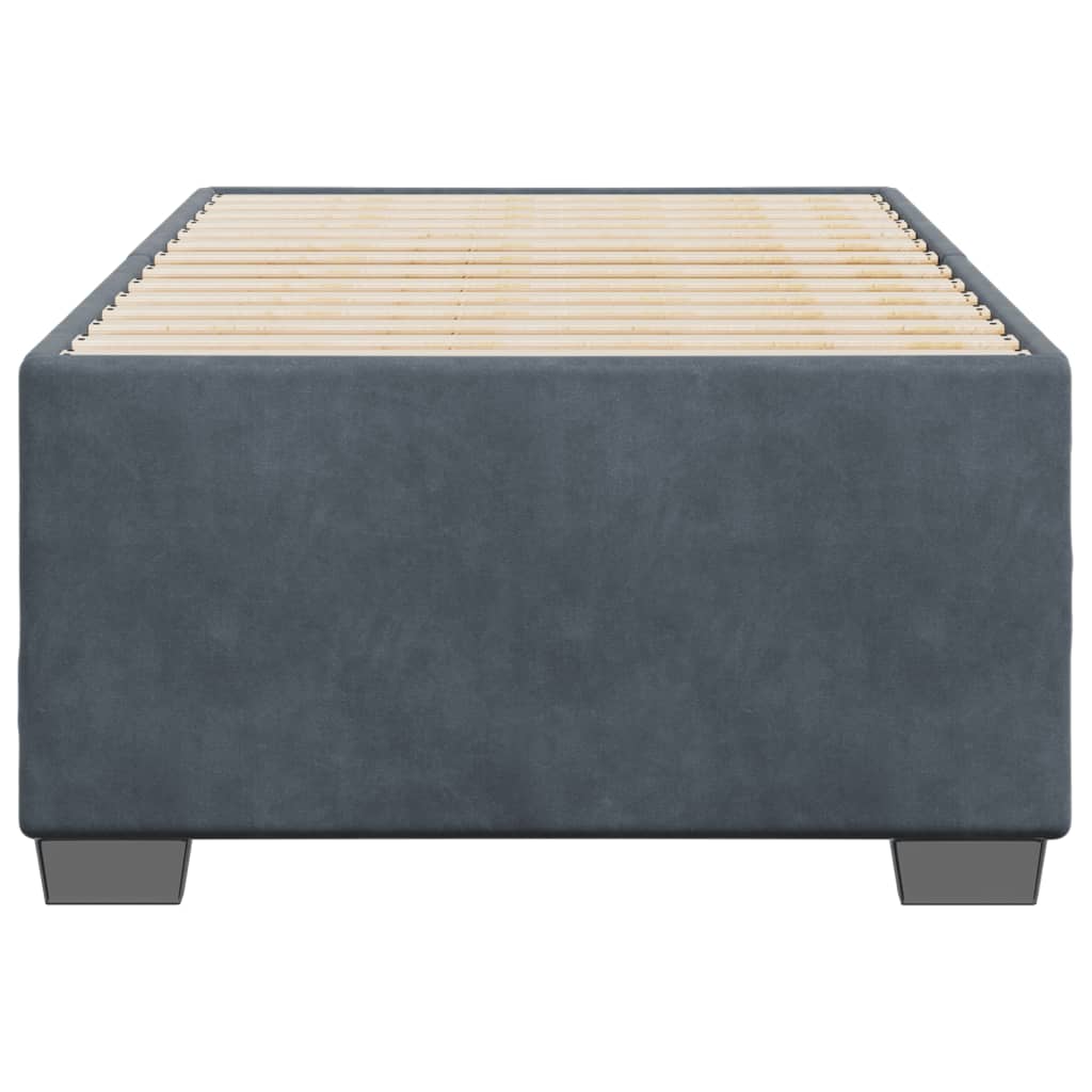 Bedframe fluweel donkergrijs 90x190 cm