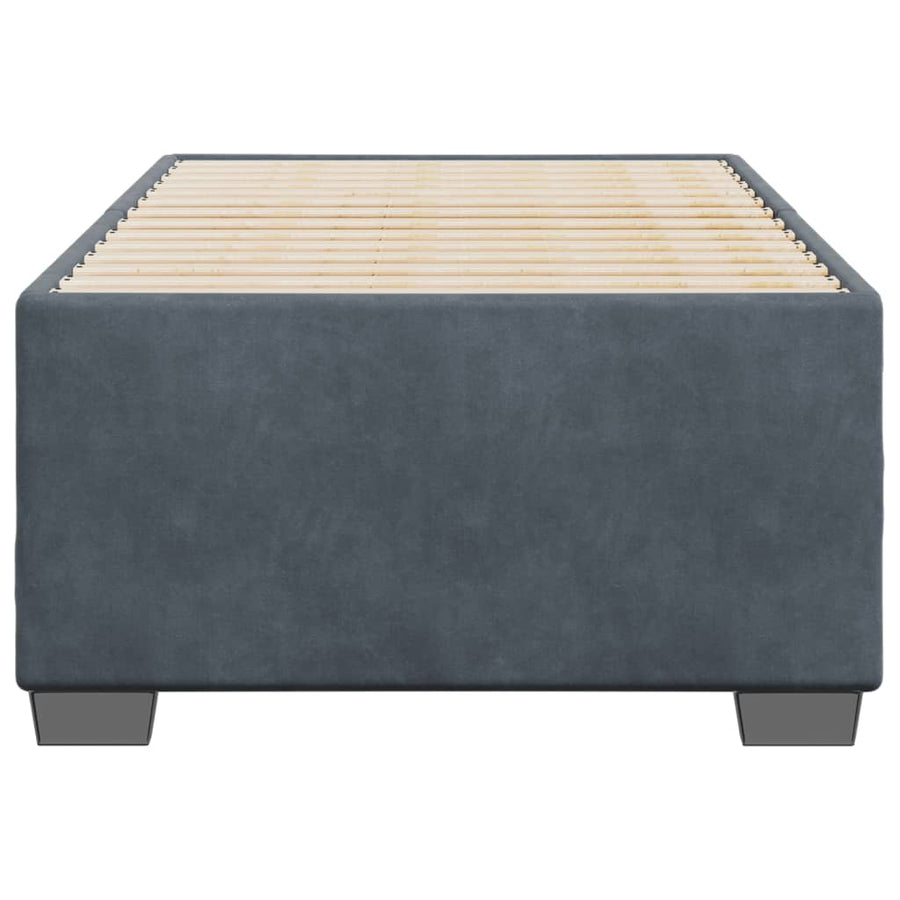 Bedframe fluweel donkergrijs 90x190 cm