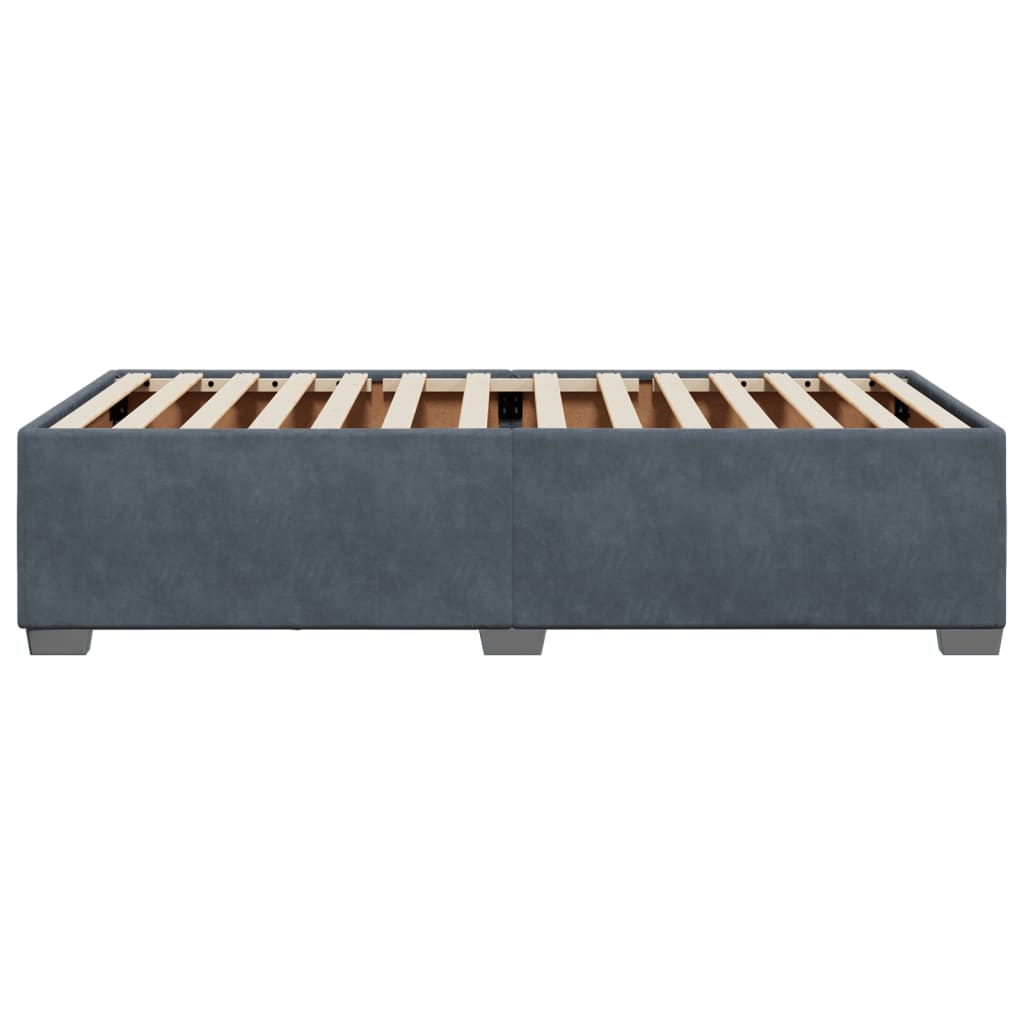 Bedframe fluweel donkergrijs 90x190 cm