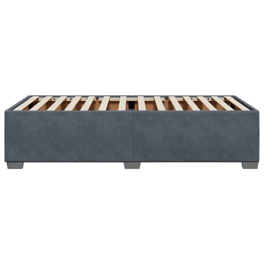 Bedframe fluweel donkergrijs 90x190 cm