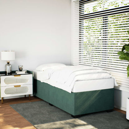 Bedframe fluweel donkergroen 90x190 cm