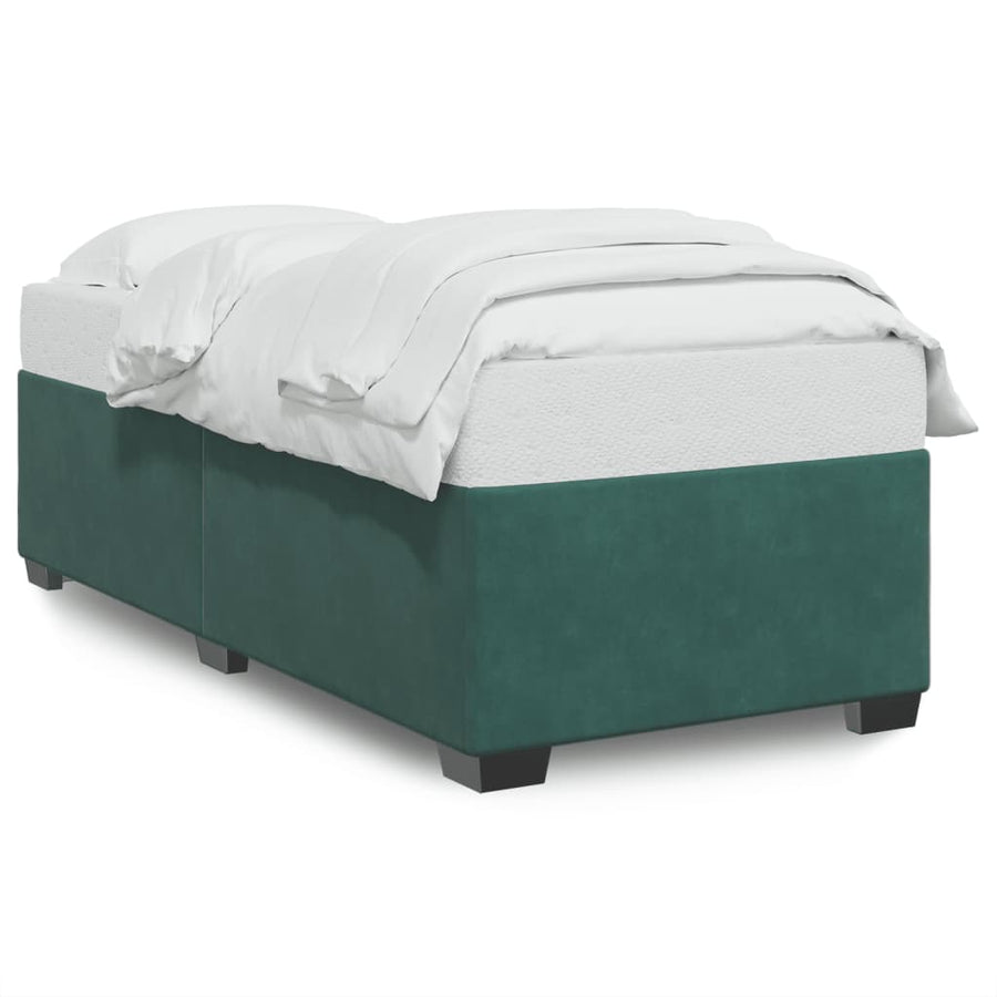 Bedframe fluweel donkergroen 90x190 cm