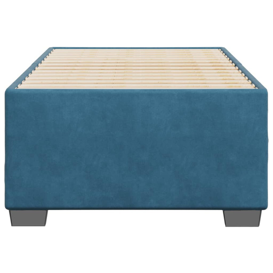 Bedframe fluweel blauw 90x190 cm