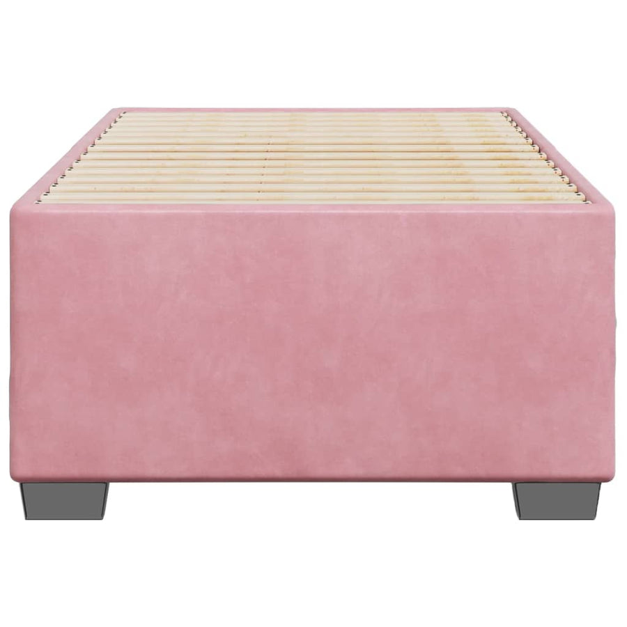 Bedframe fluweel roze 90x190 cm