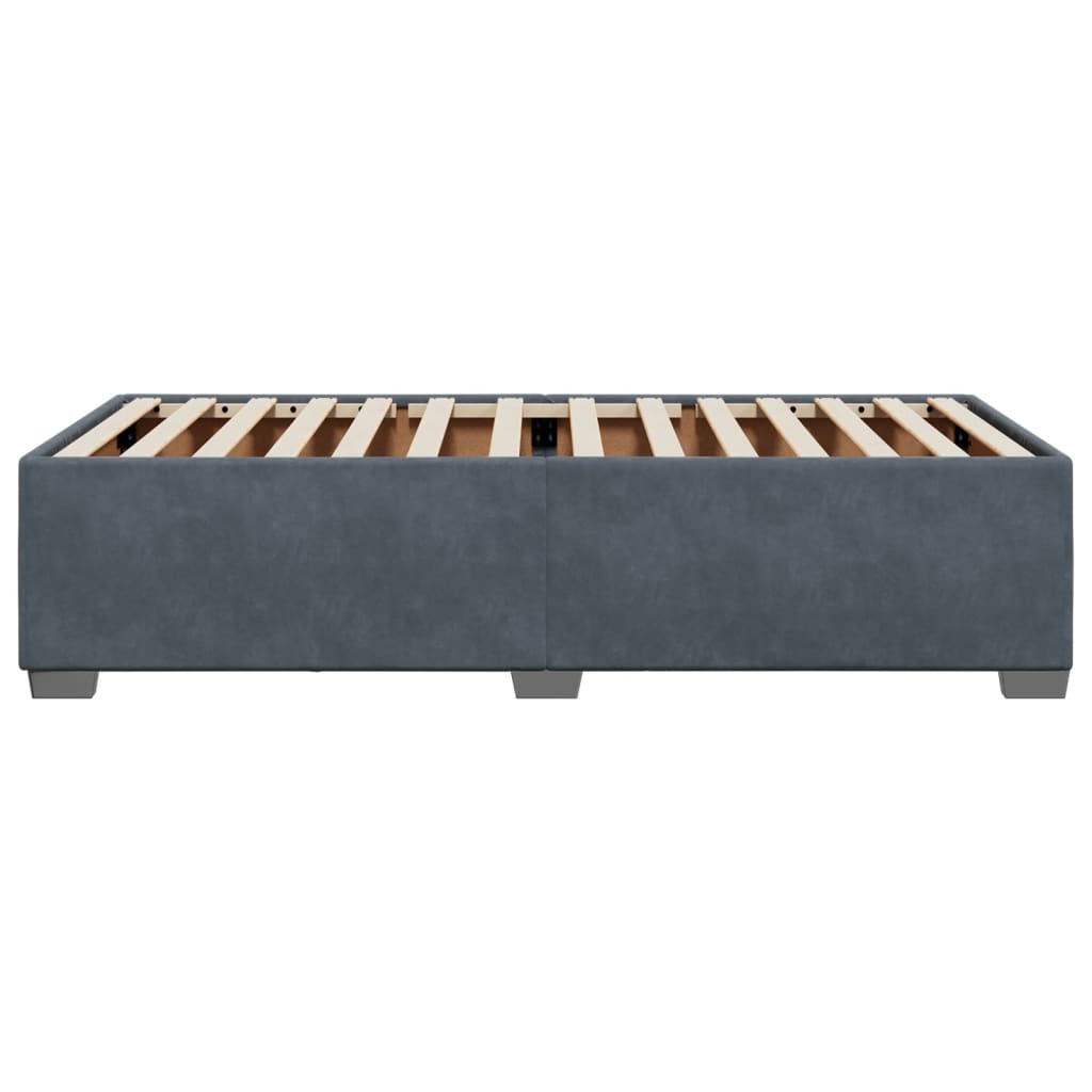 Bedframe fluweel donkergrijs 90x200 cm