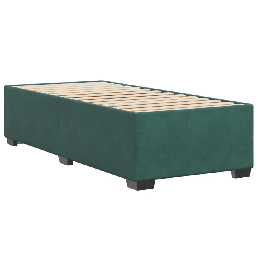 Bedframe fluweel donkergroen 90x200 cm