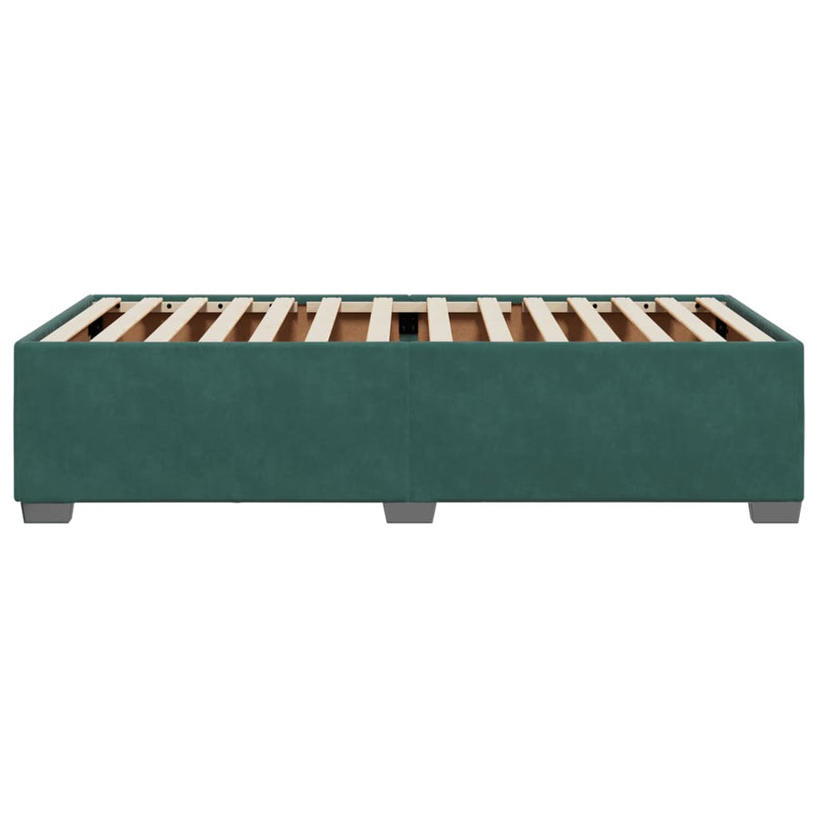 Bedframe fluweel donkergroen 90x200 cm