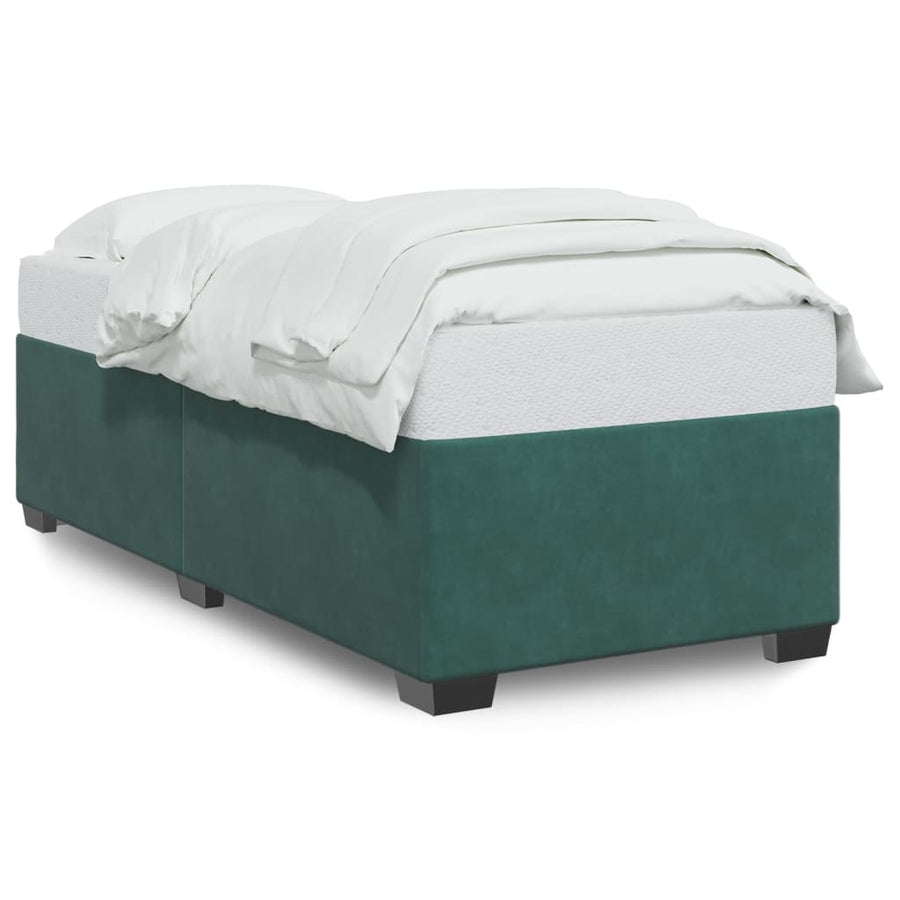 Bedframe fluweel donkergroen 90x200 cm