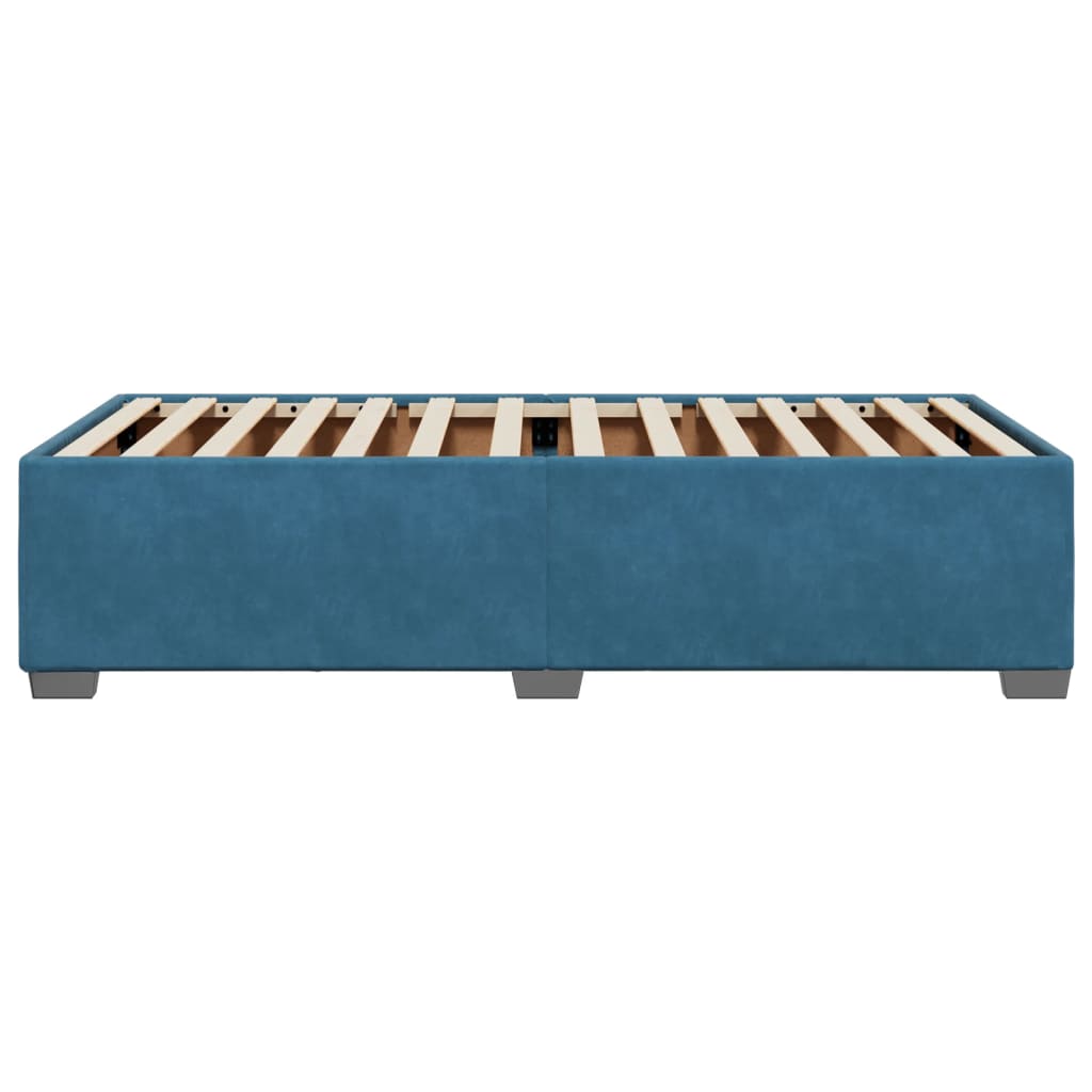 Bedframe fluweel blauw 90x200 cm