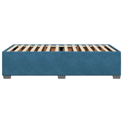 Bedframe fluweel blauw 90x200 cm