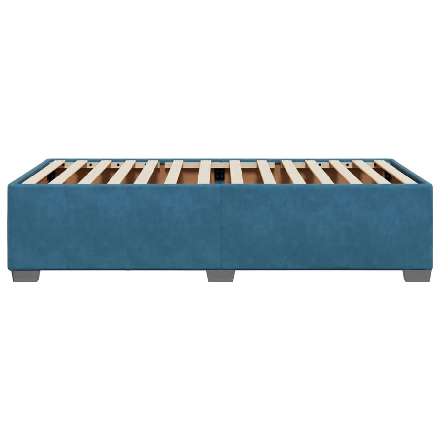 Bedframe fluweel blauw 90x200 cm