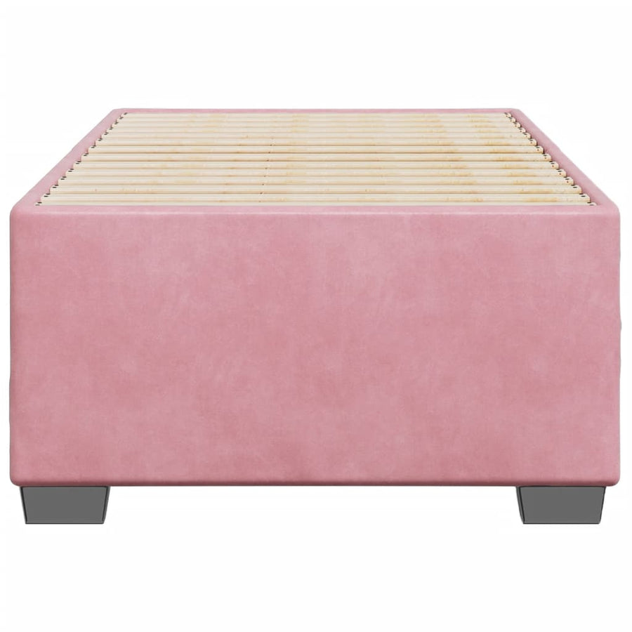 Bedframe fluweel roze 90x200 cm