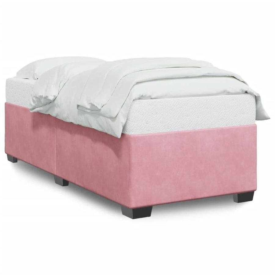 Bedframe fluweel roze 90x200 cm
