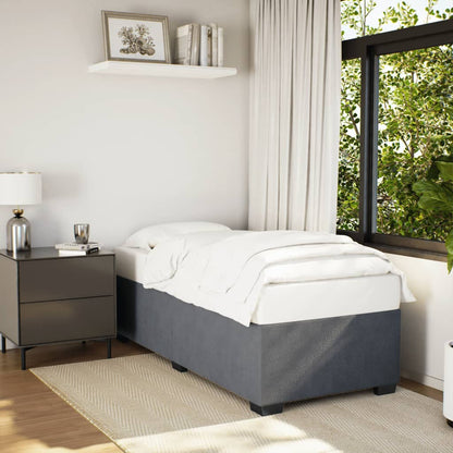 Bedframe fluweel donkergrijs 100x200 cm