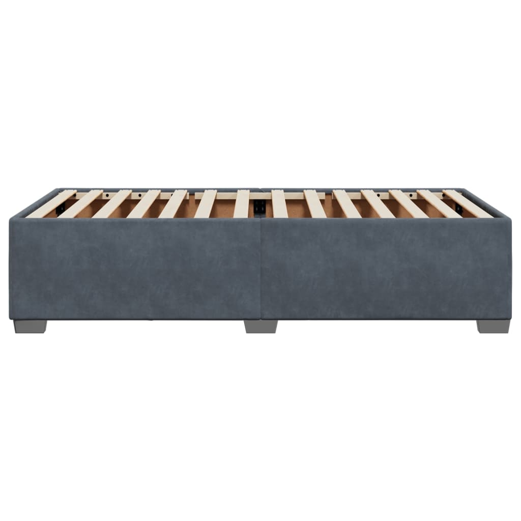 Bedframe fluweel donkergrijs 100x200 cm