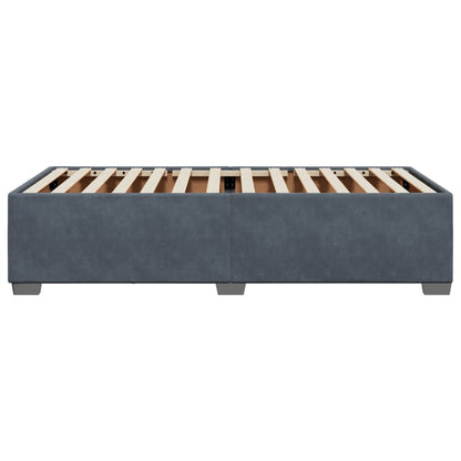 Bedframe fluweel donkergrijs 100x200 cm