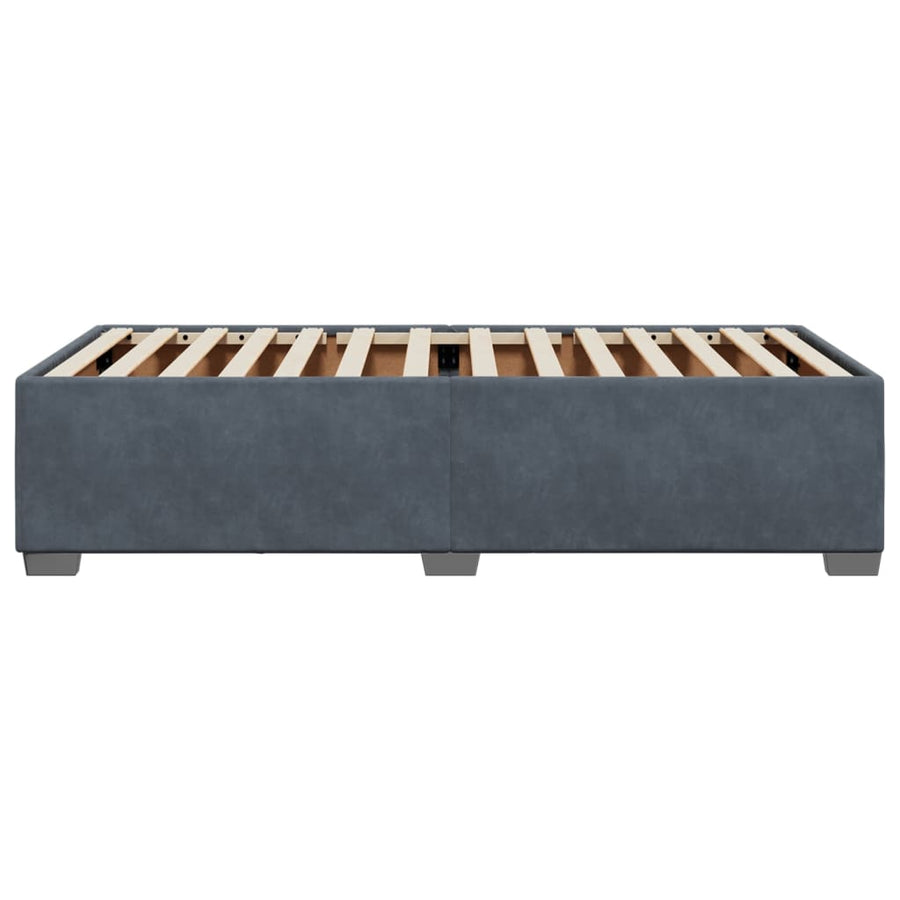 Bedframe fluweel donkergrijs 100x200 cm