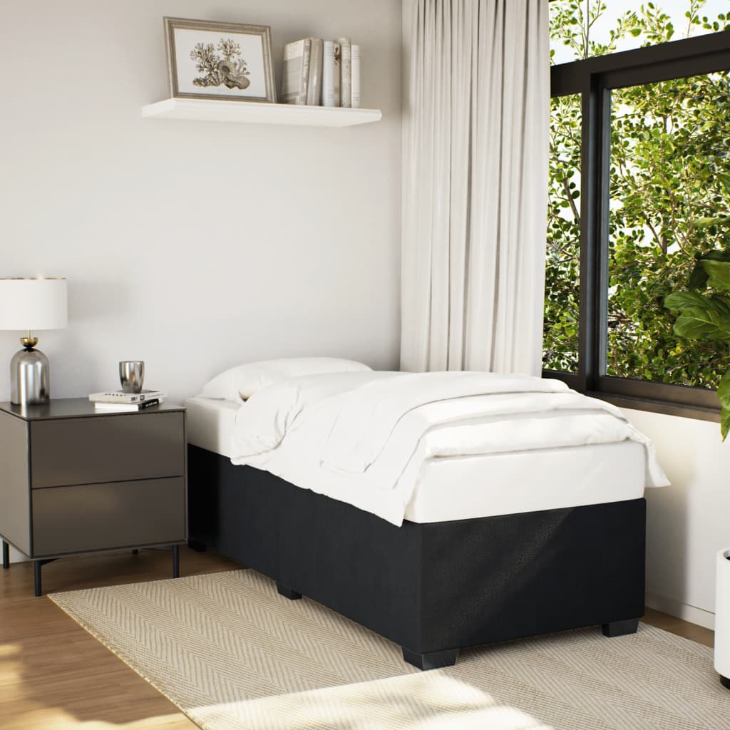 Bedframe fluweel zwart 100x200 cm