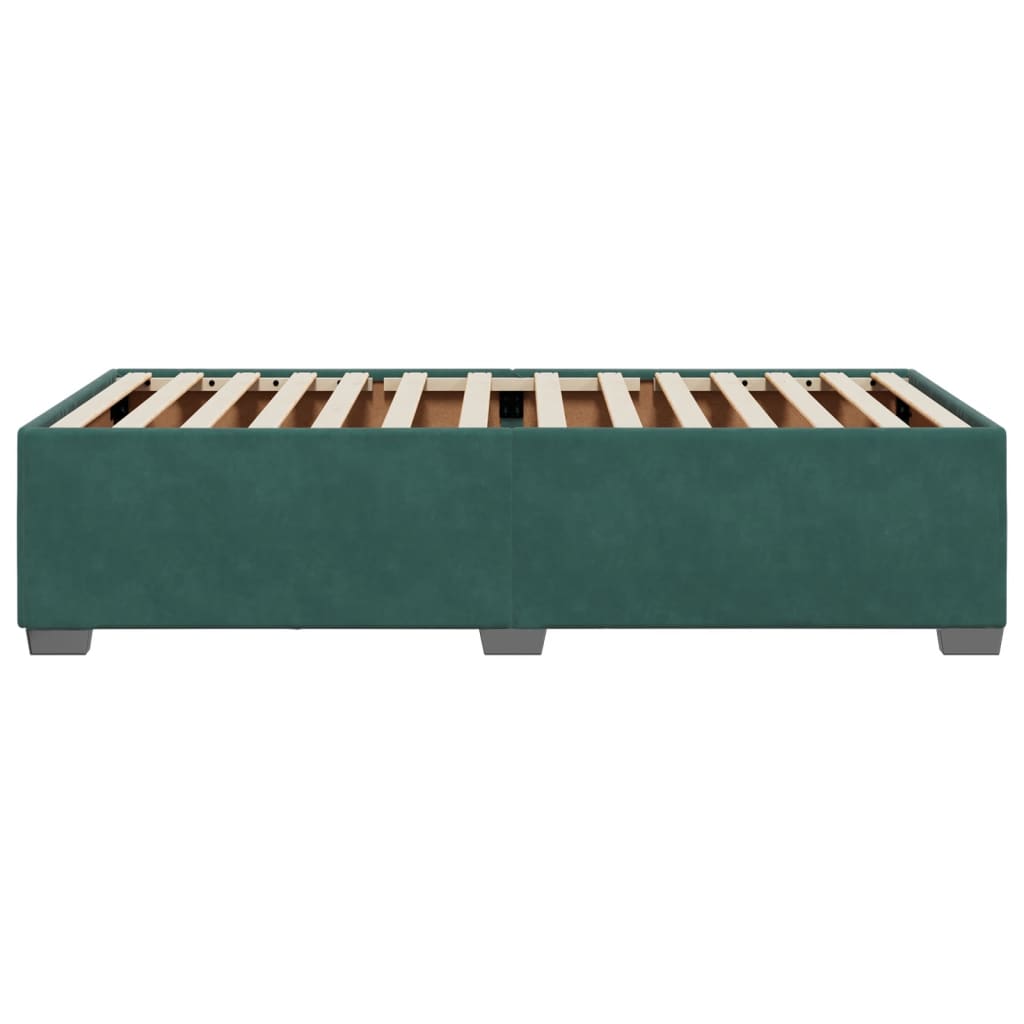 Bedframe fluweel donkergroen 100x200 cm