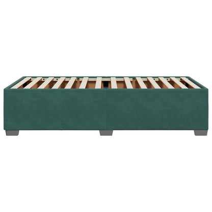 Bedframe fluweel donkergroen 100x200 cm