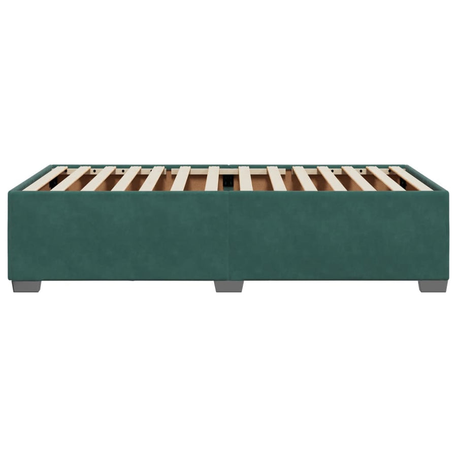 Bedframe fluweel donkergroen 100x200 cm