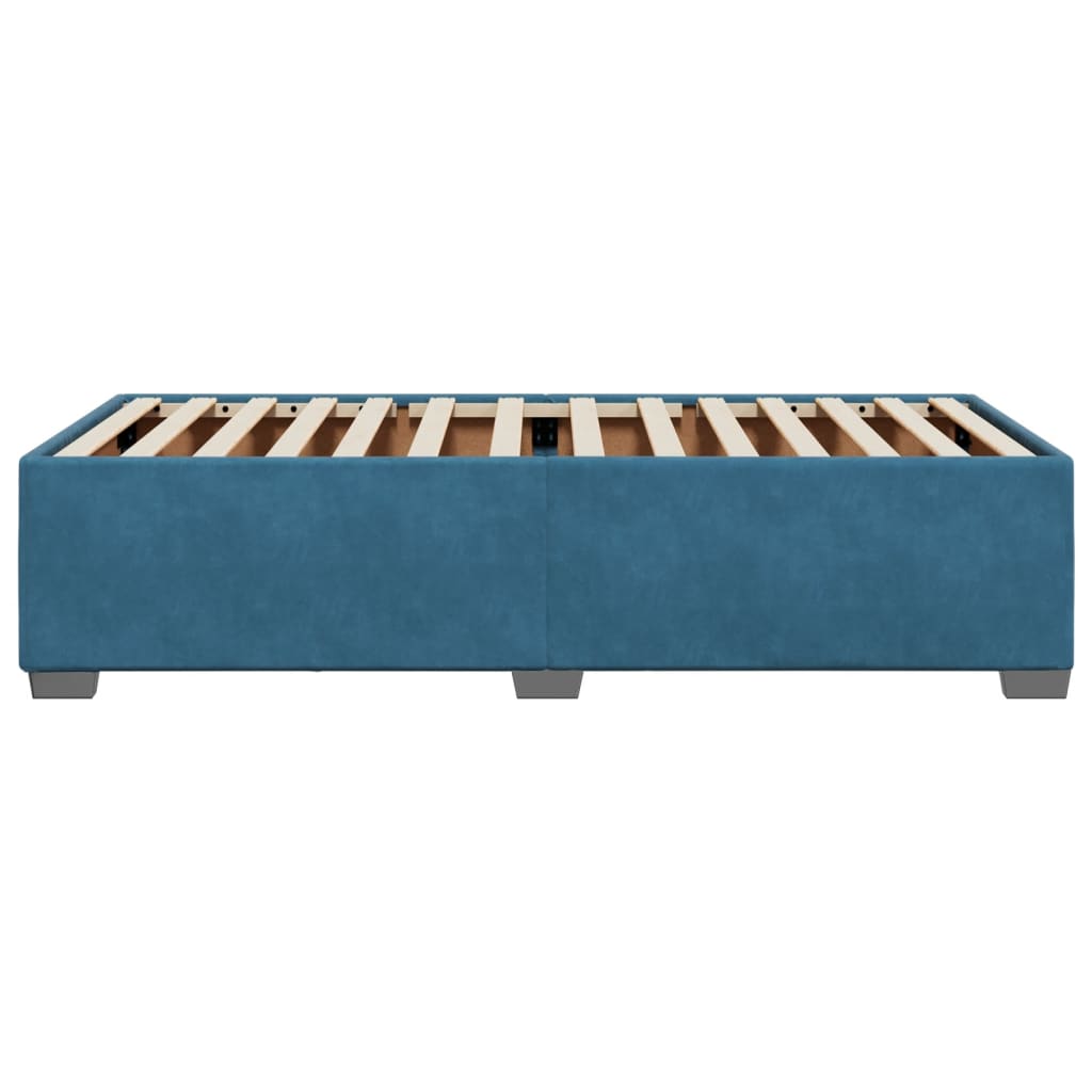 Bedframe fluweel blauw 100x200 cm